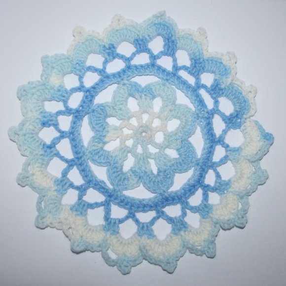 Vintagejelyfish Other - Stunning blue and white crocheted doily